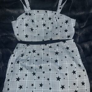 Zaful Black and White Skirt & Top Set